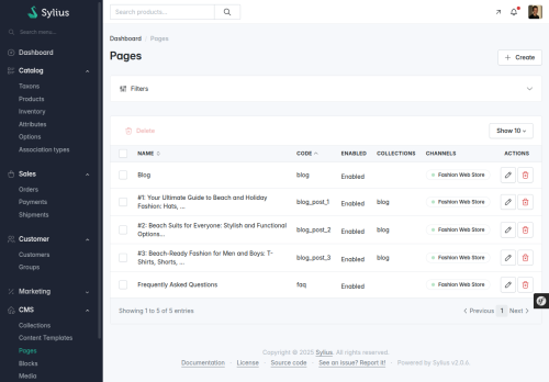 CMS Plugin by Sylius