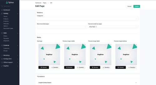 DegDitor CMS Plugin by Fifty Deg Srl SB