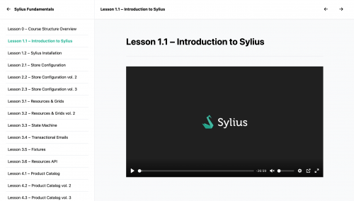 Sylius Online Course